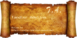 Tandler Adelina névjegykártya